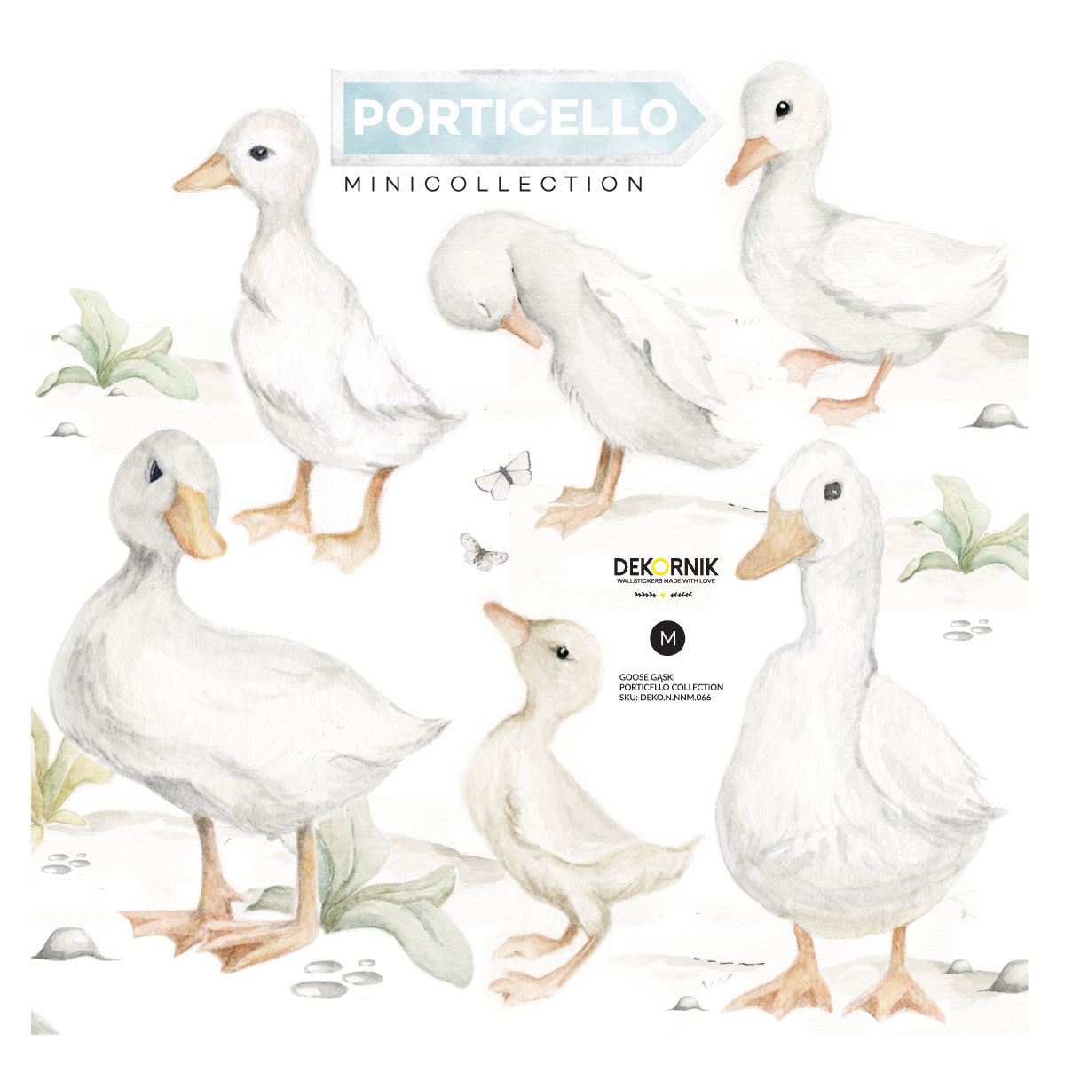Tip Toe Geese Porticello Wall Decal Set