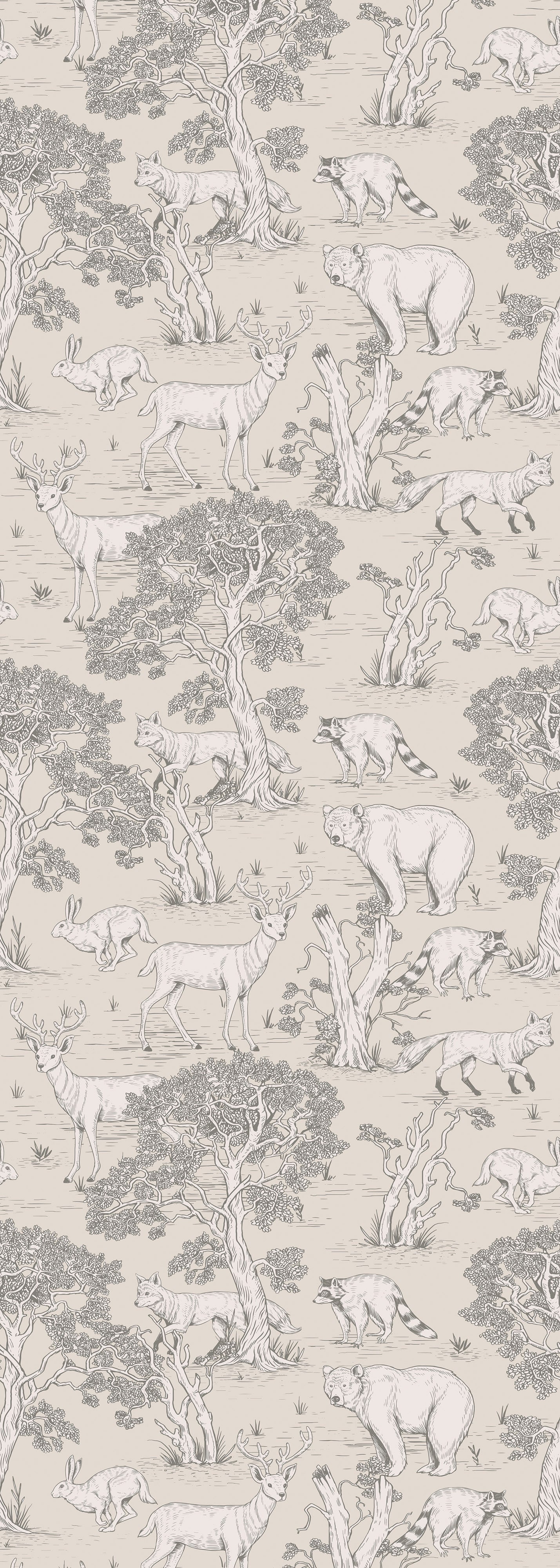 Sketchbook Animals Natural Wallpaper