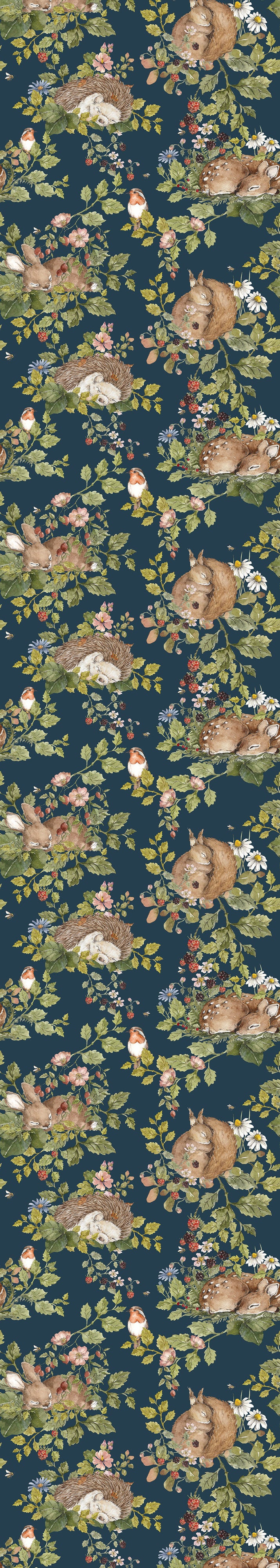 Little Sleepy Animals Dark Wallpaper