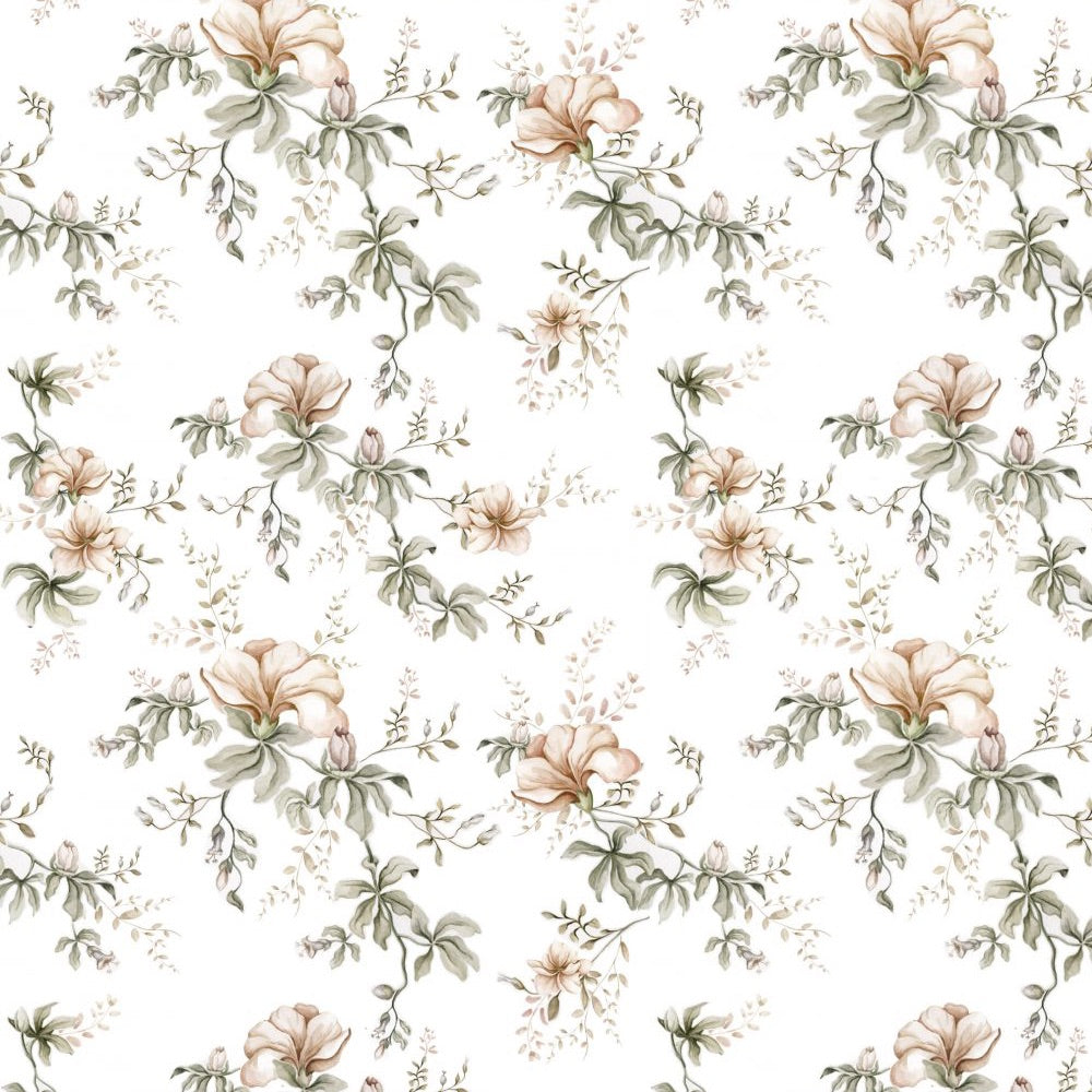 Flowers of Wilderness White Wallpaper