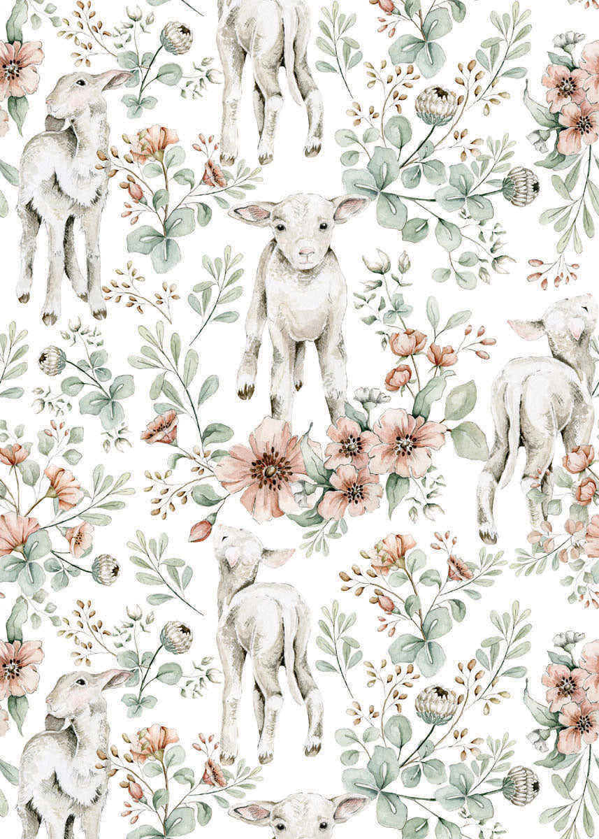 Little Lambs Wallpaper