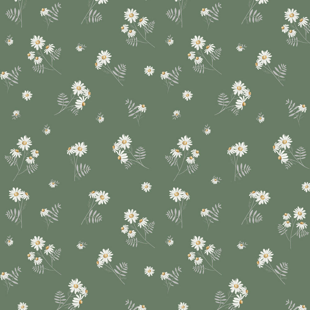 Camomilla Green Wallpaper