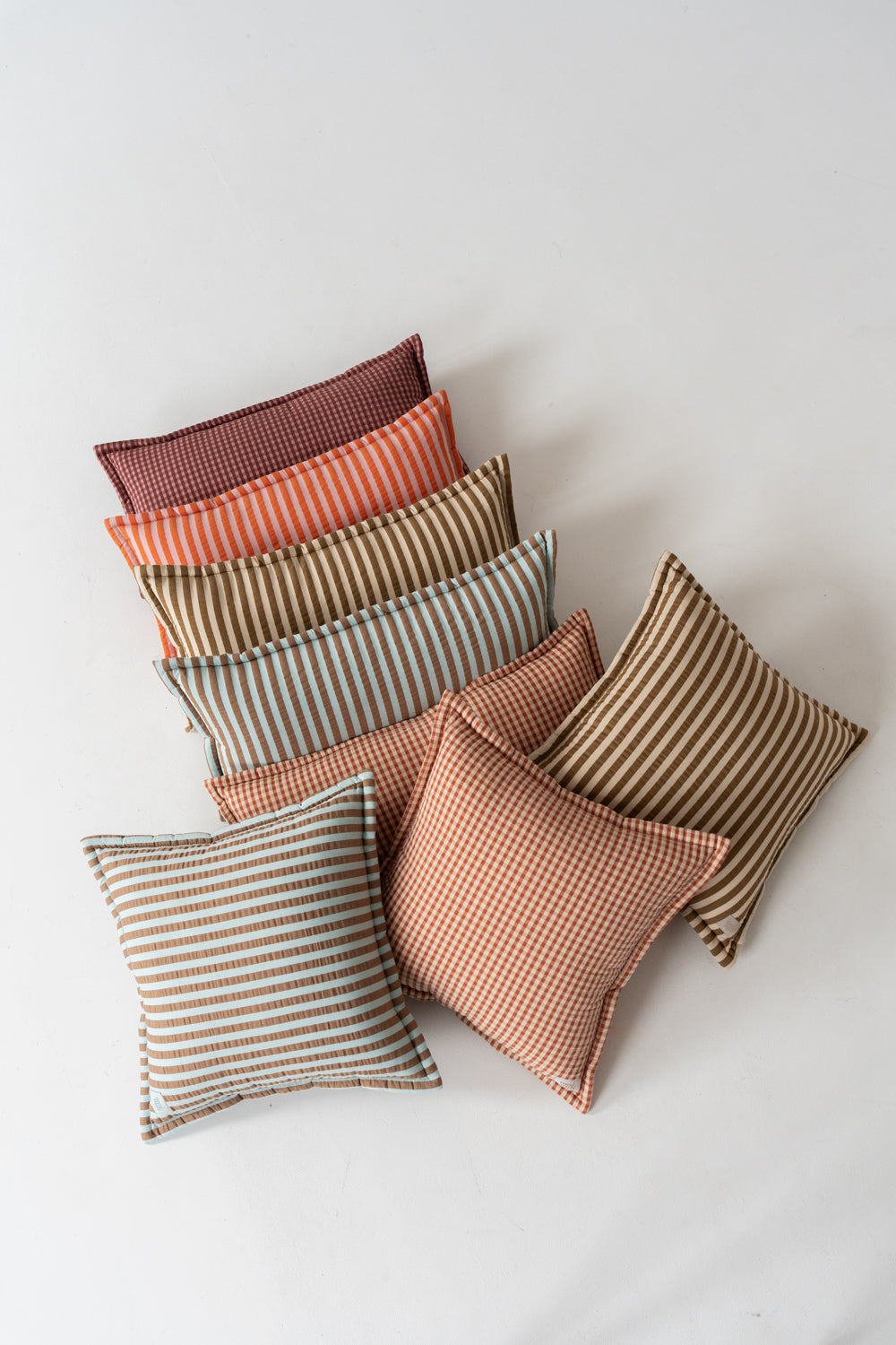 "Pink and Orange Stripes" Bolster Pillow