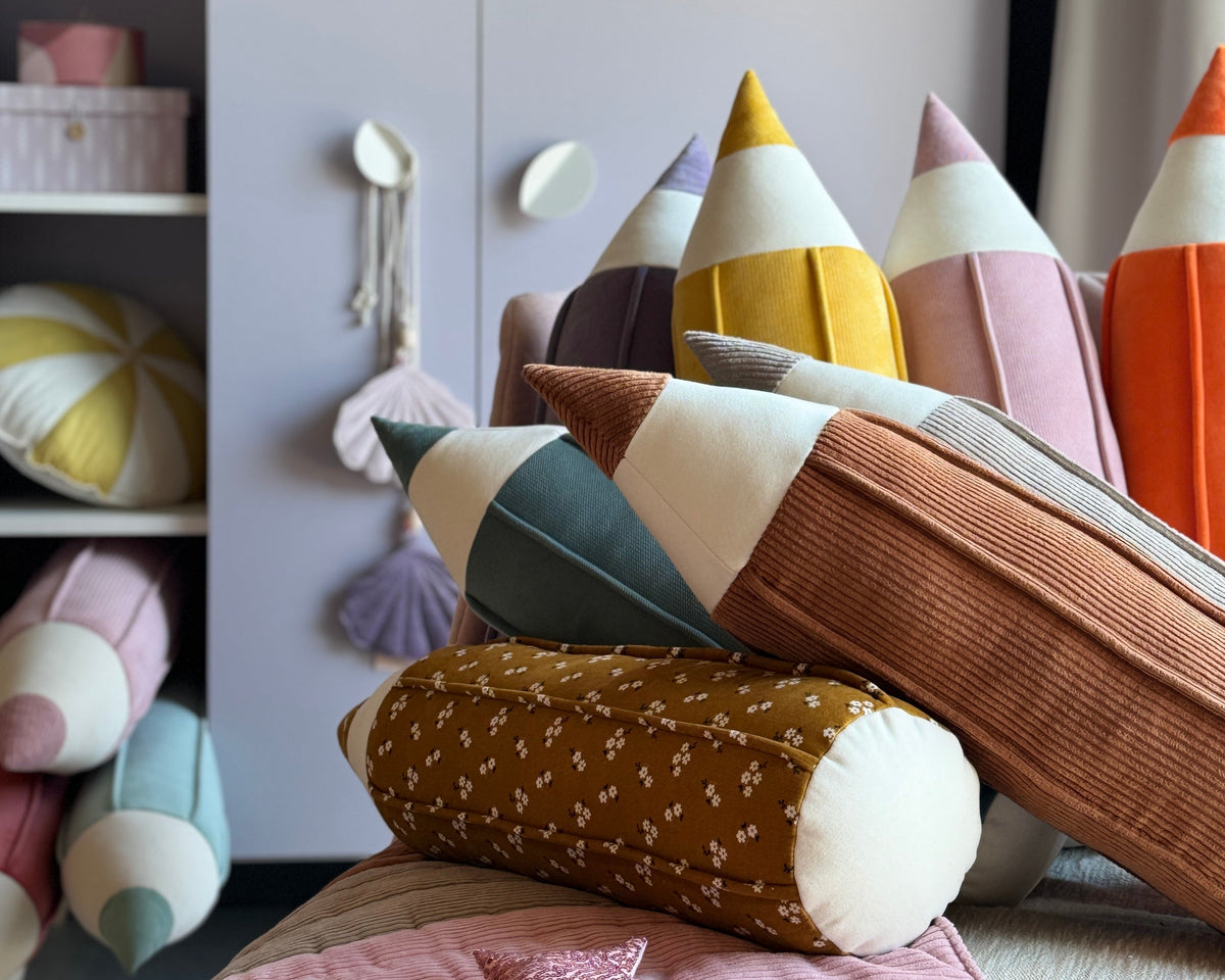 "Caramel" Corduroy Crayon Pillow