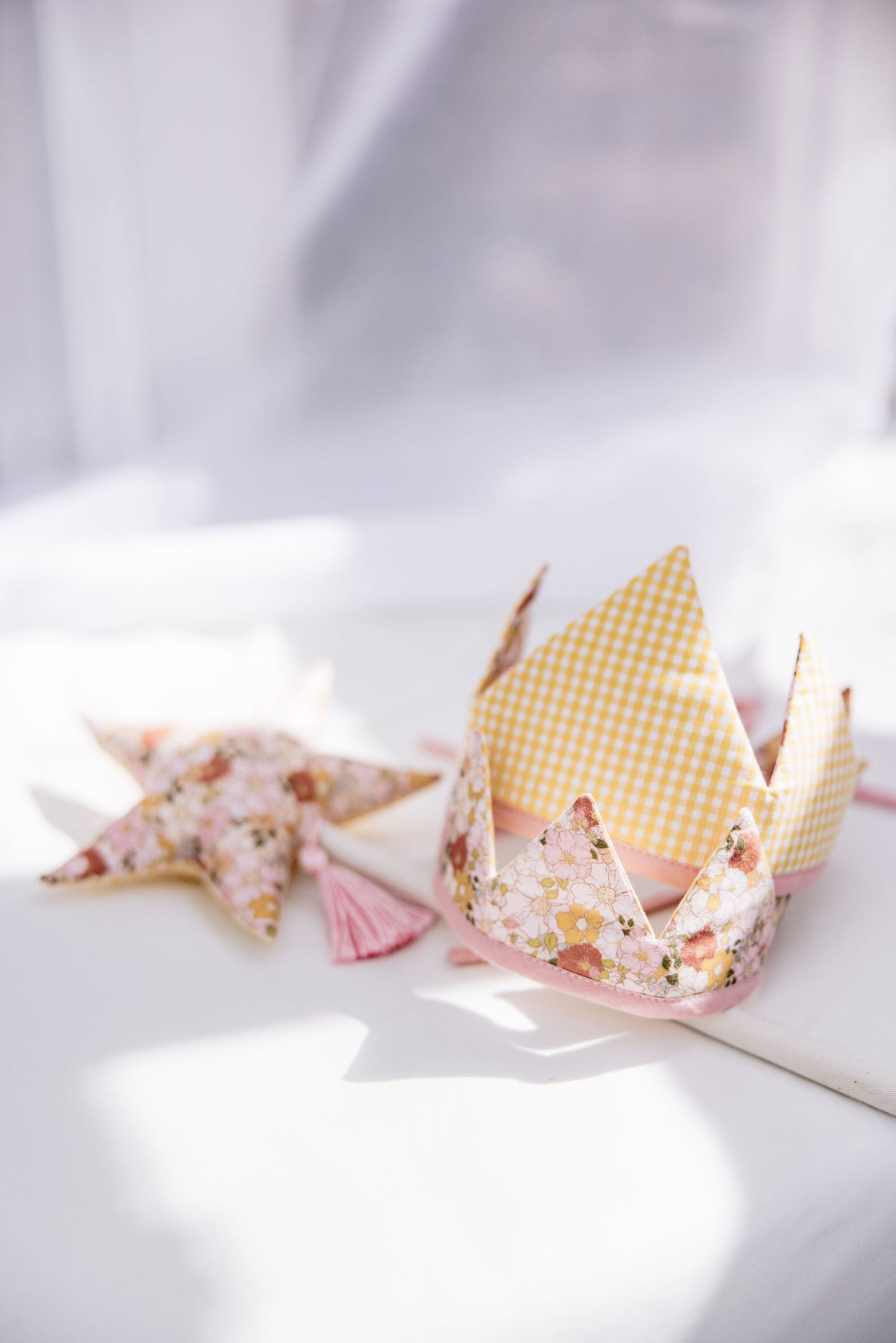 “Spring Garden” Cotton Crown and Wand Magic Set