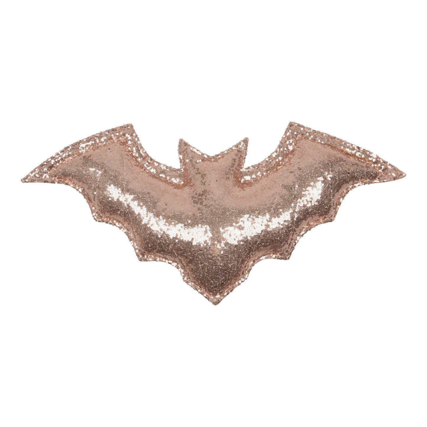 "Rose Gold Sequins" Halloween Bat Pillow