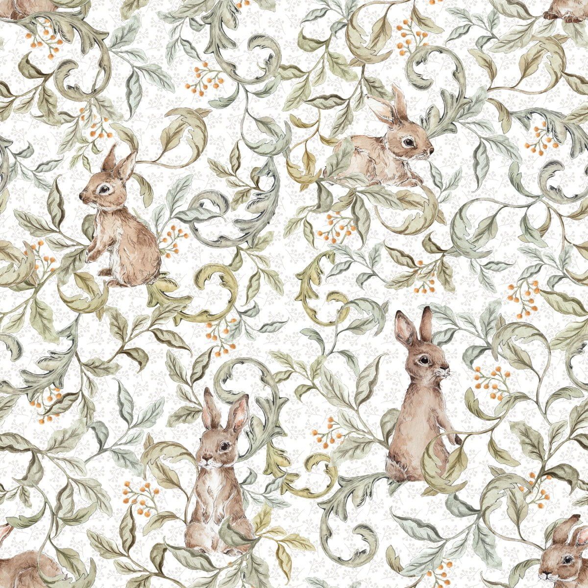 Rabbits Groove Light Wallpaper