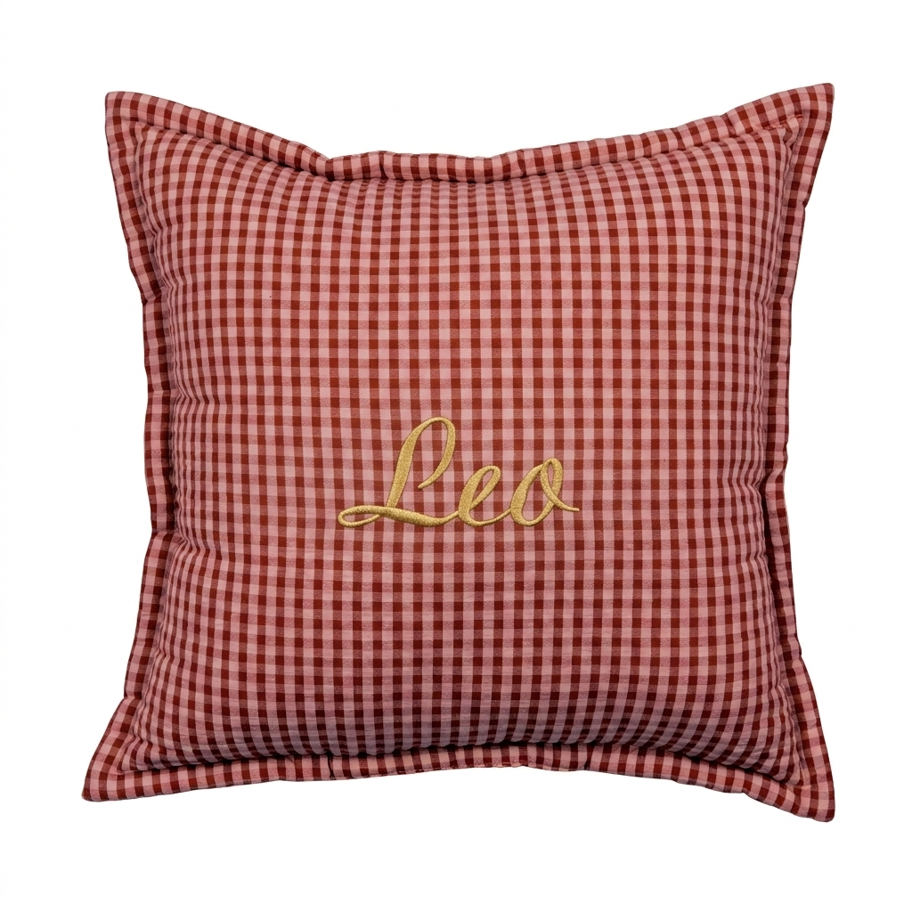 "Pink Check" Pillow