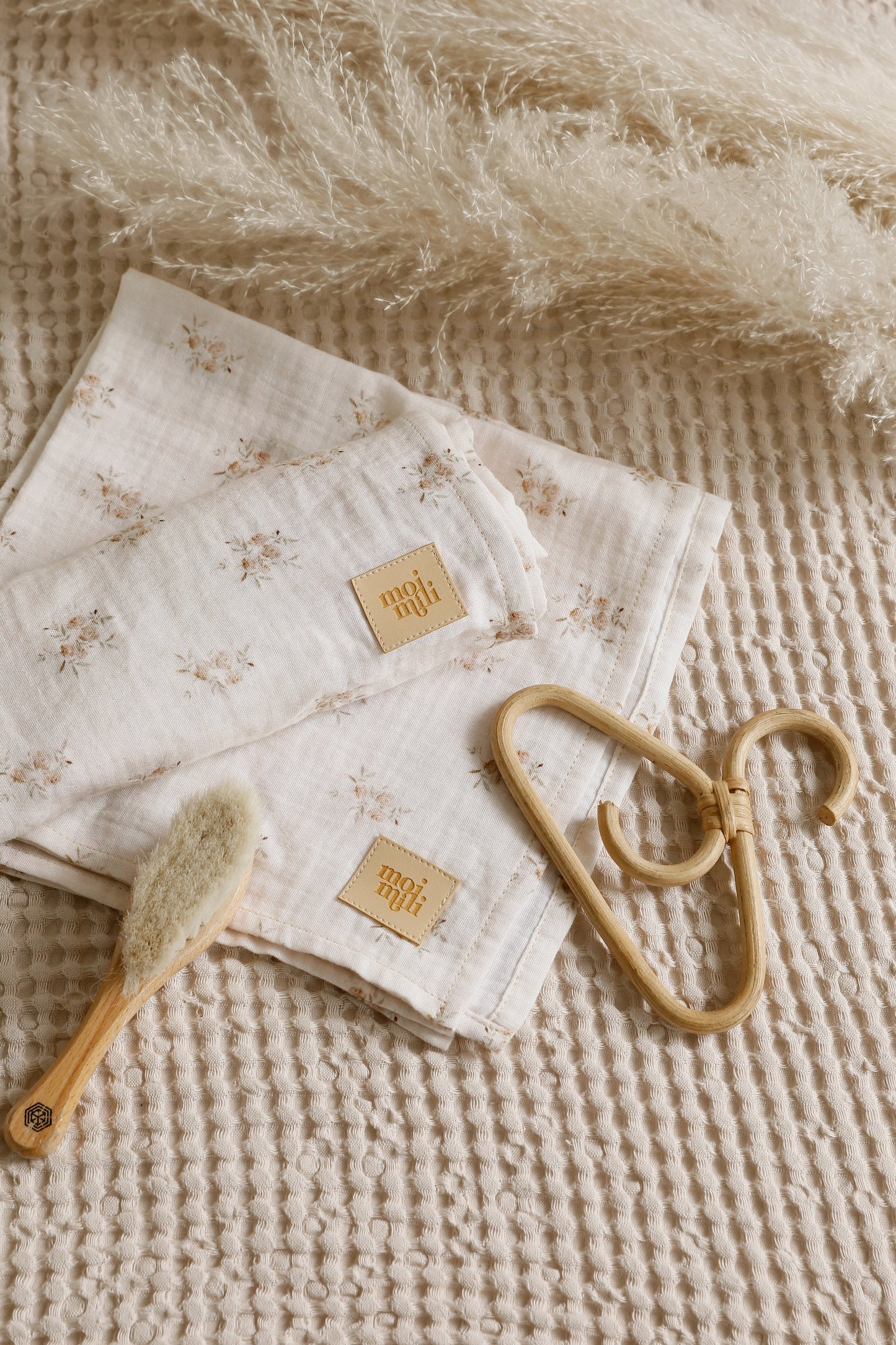 Muslin "Boho Flowers" Baby Swaddle Blanket