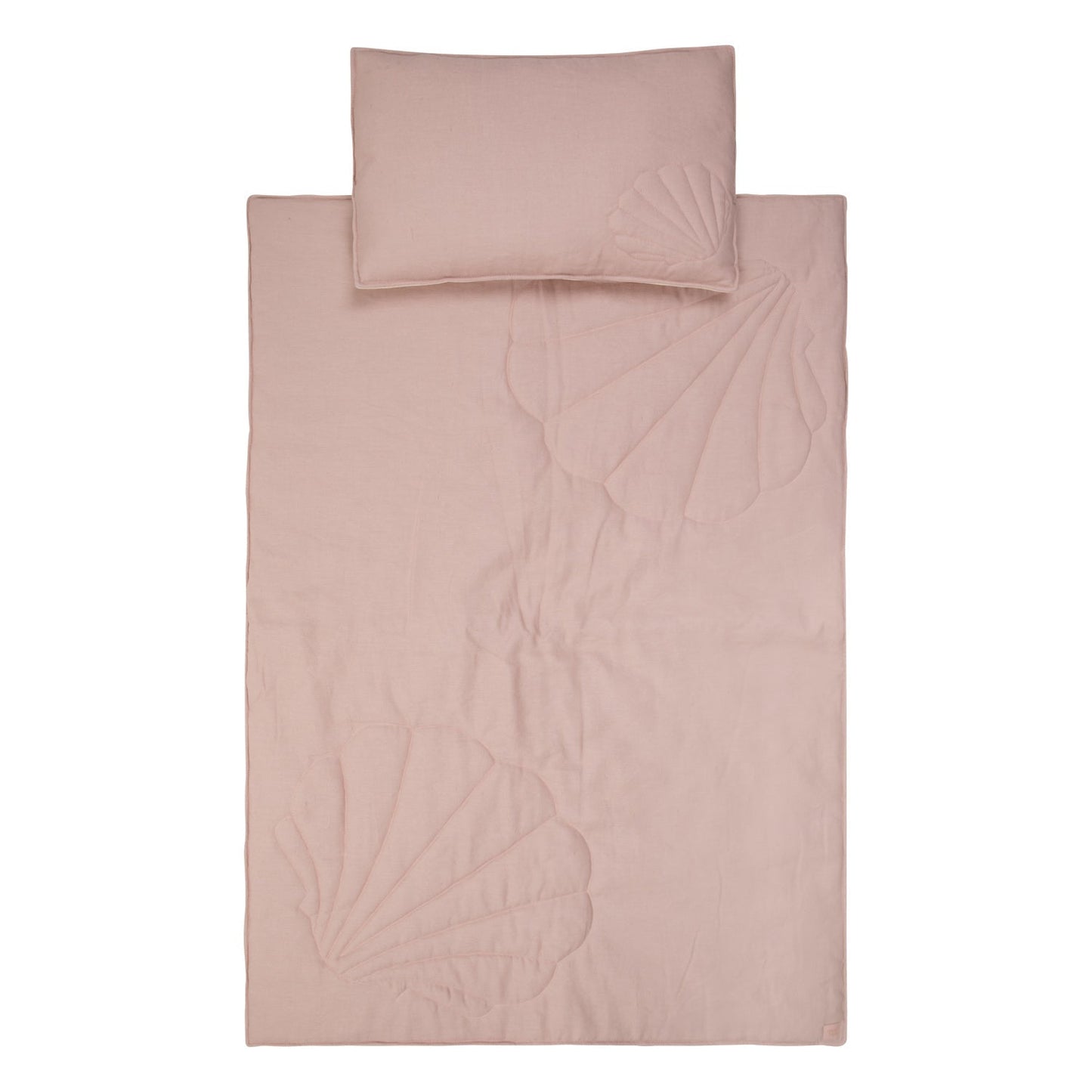 Linen "Powder Pink" Shell Child Cover Set (Large)