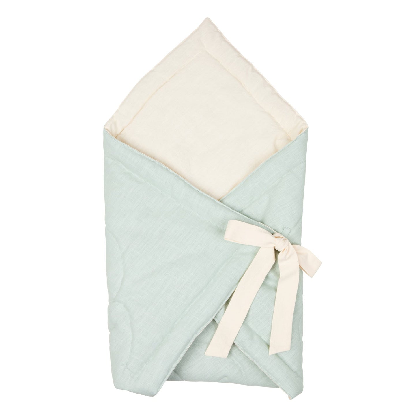 "Mint" Linen Flower Baby Horn