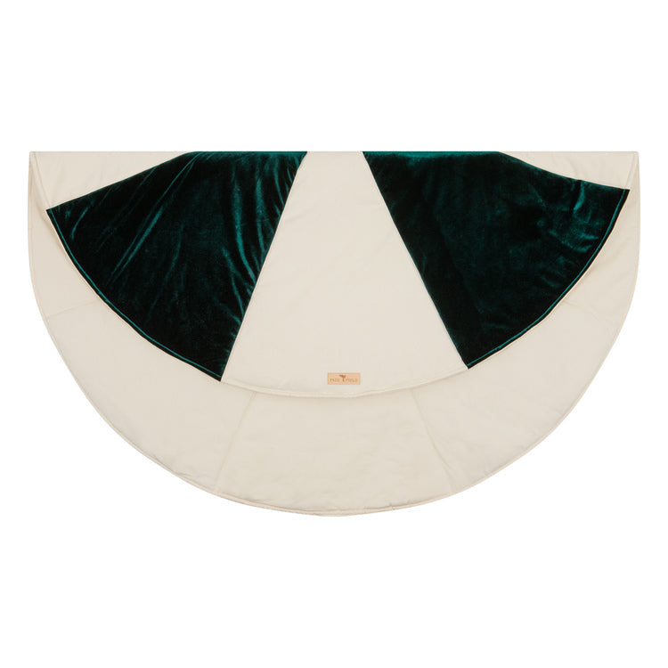 Christmas “Green Candy” Round Patchwork Mat