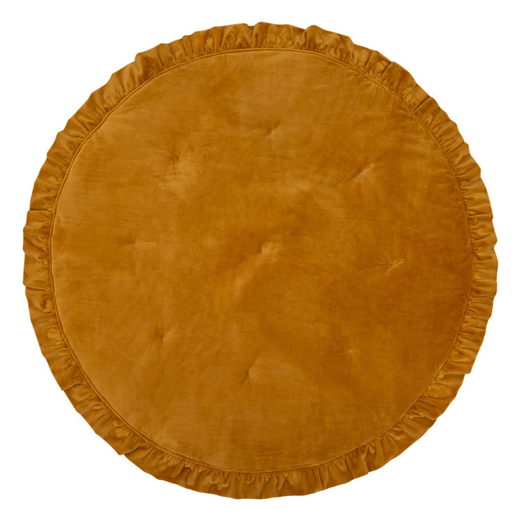 Soft Velvet “Mustard” Mat with Frill