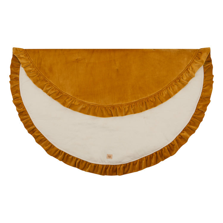 Soft Velvet “Mustard” Mat with Frill