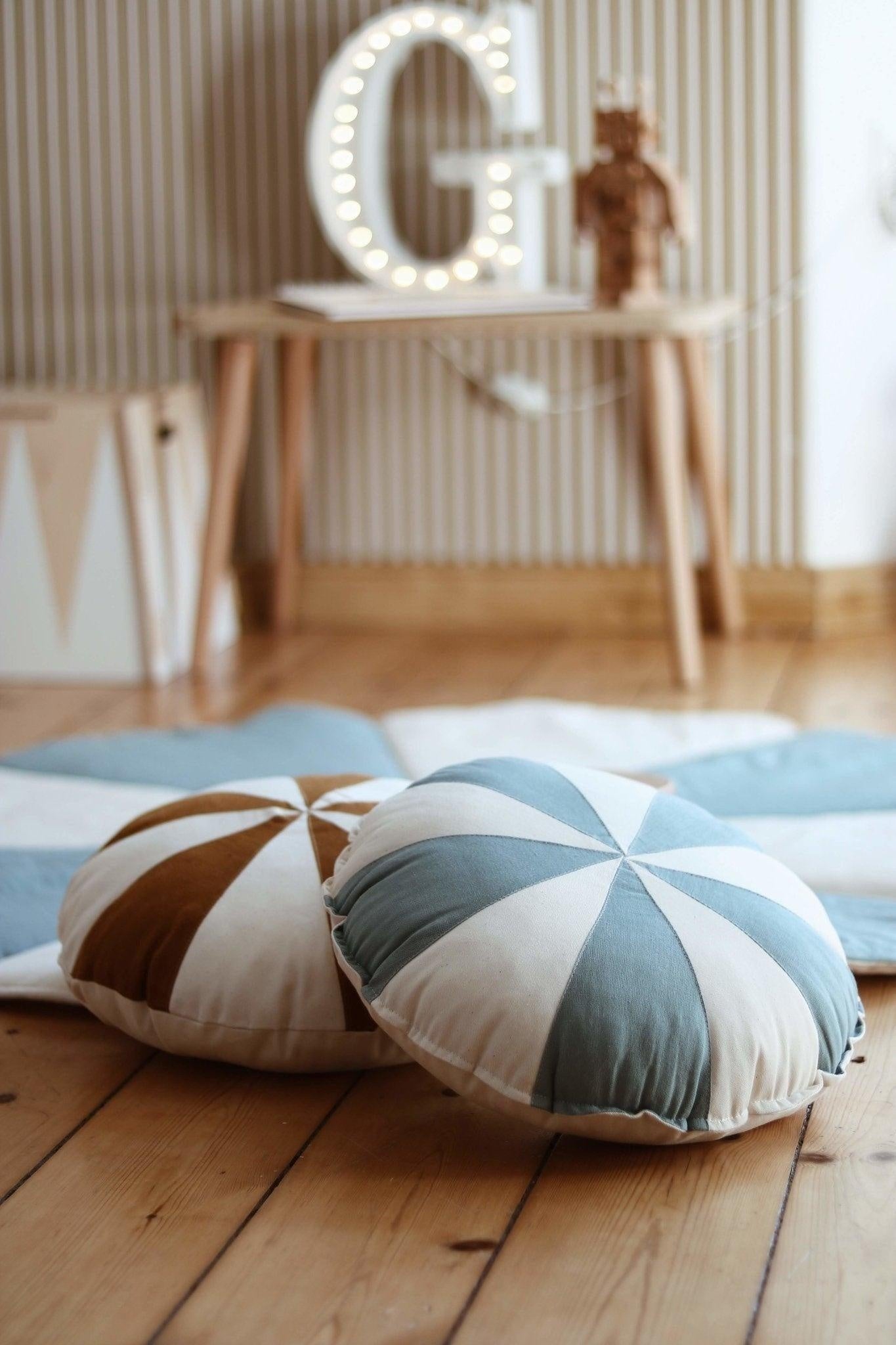 “Blue Candy” Patchwork Pillow