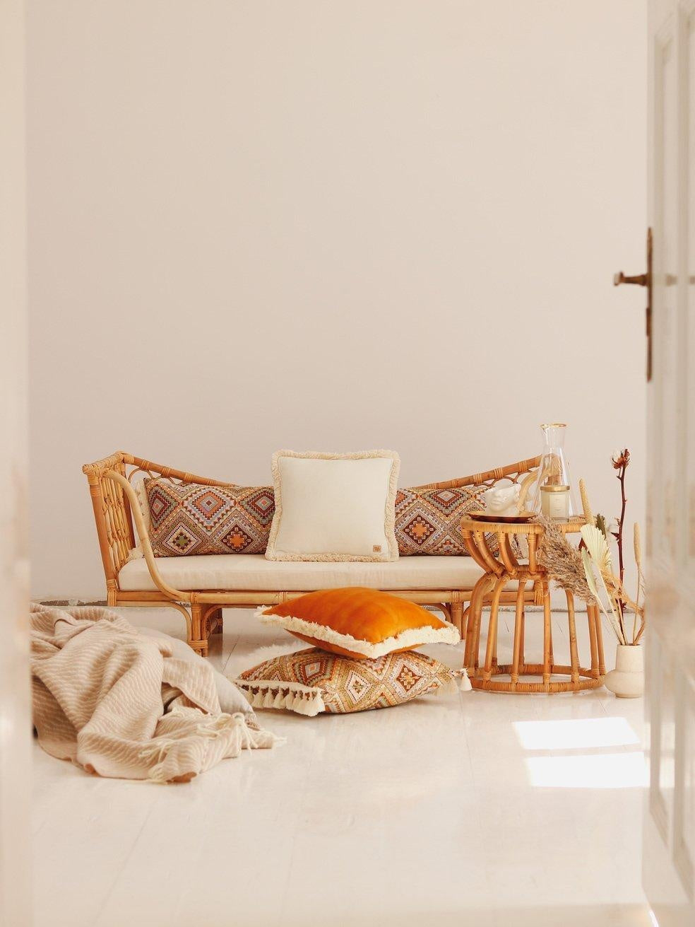 "Boho tribe" bolster with fringe - Moi Mili