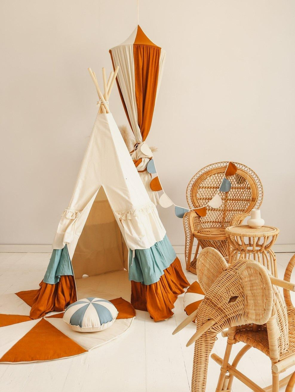 “Circus” Teepee with Frills and mat - Moi Mili