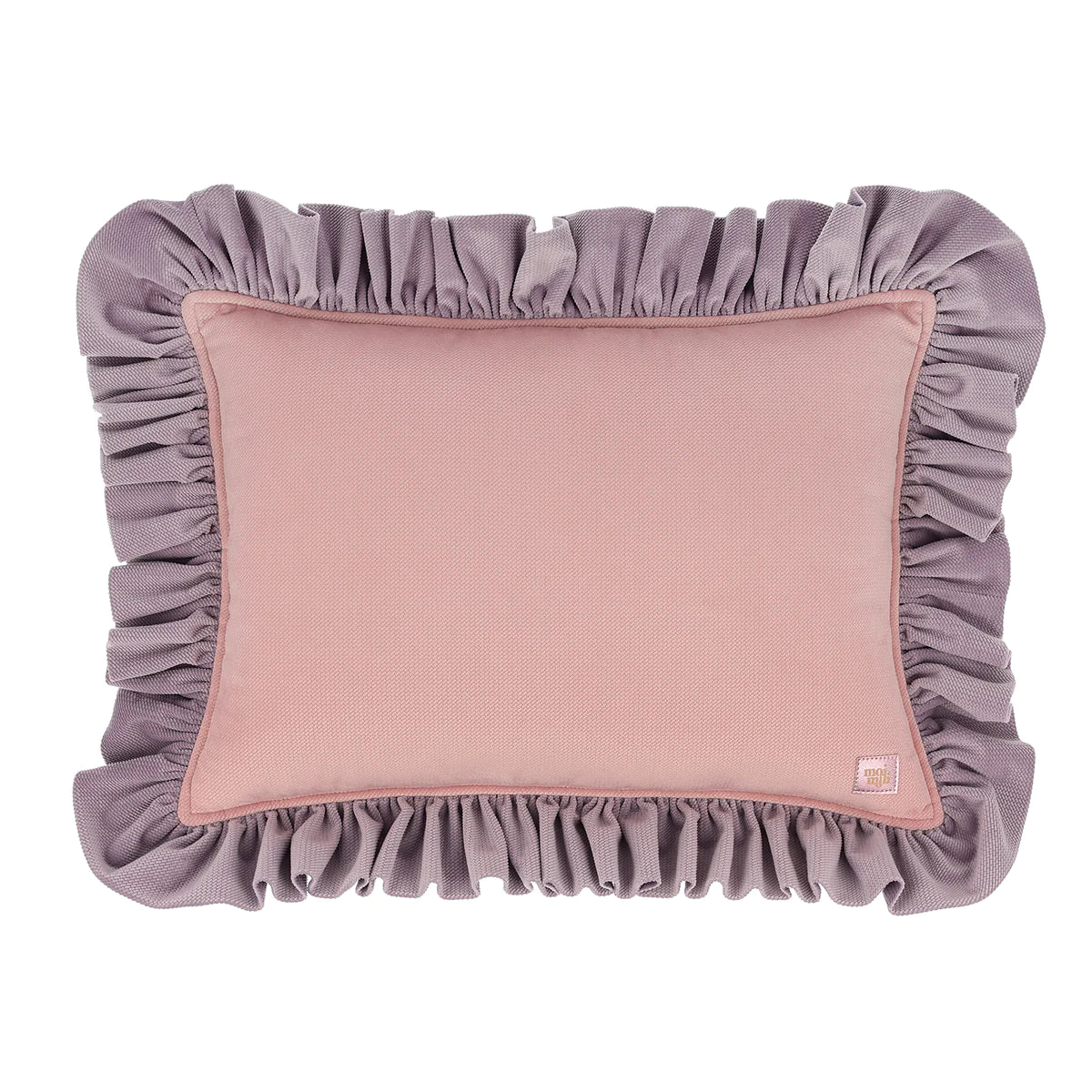 "Pink latte" Soft Velvet Pillow with Frill