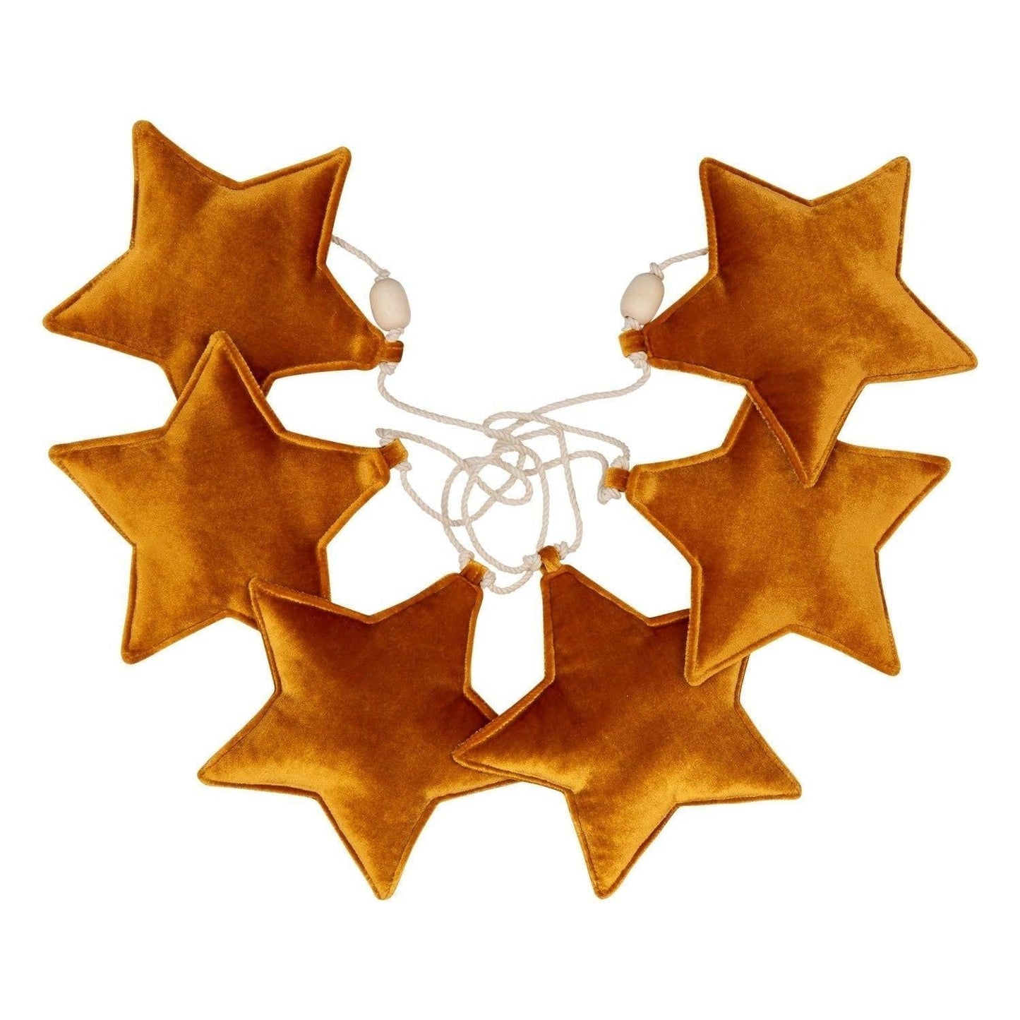 “Gold Dust” Velvet Garland with Stars