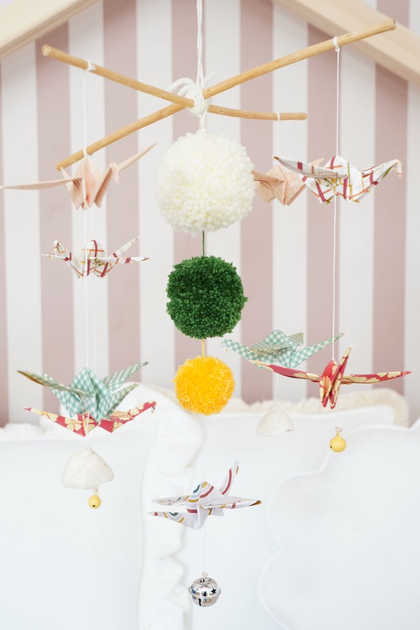 “Vintage vibe” Origami Nursery Mobile