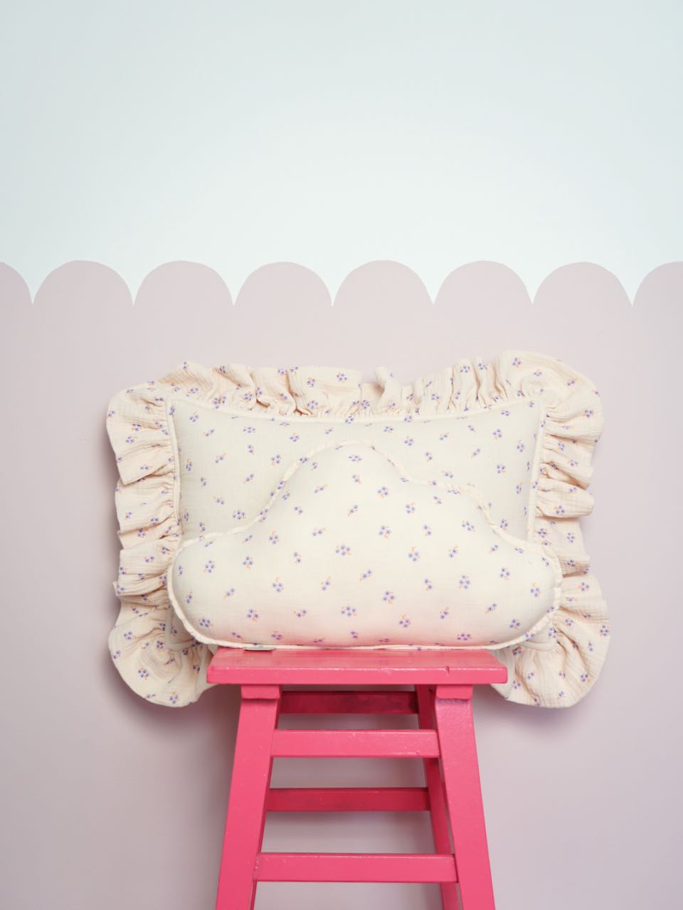 Muslin "Purple forget-me-not" Cloud Pillow