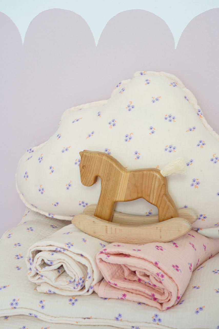 Muslin "Purple forget-me-not" Cloud Pillow