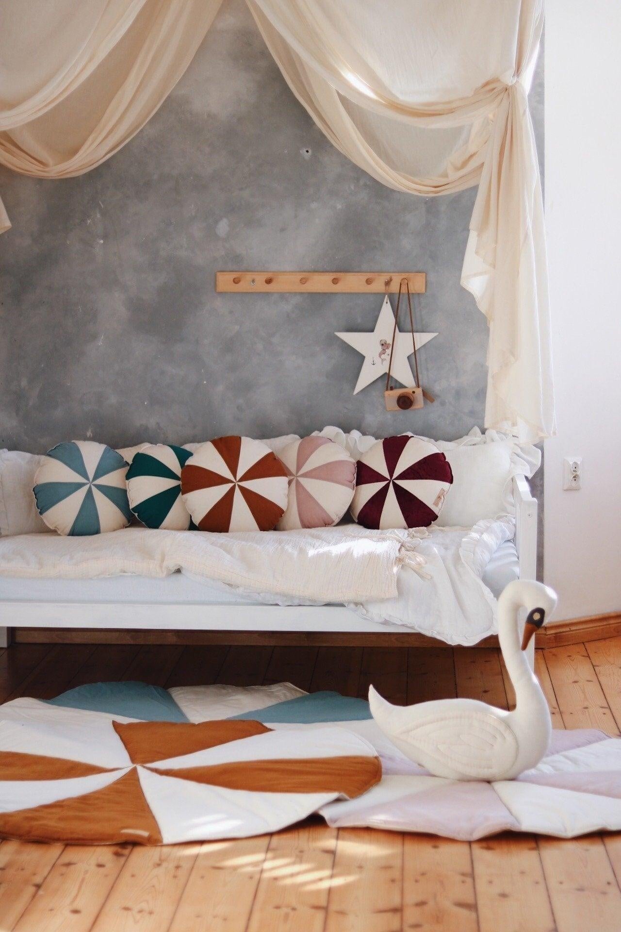 “Powder Pink Candy” Patchwork Pillow