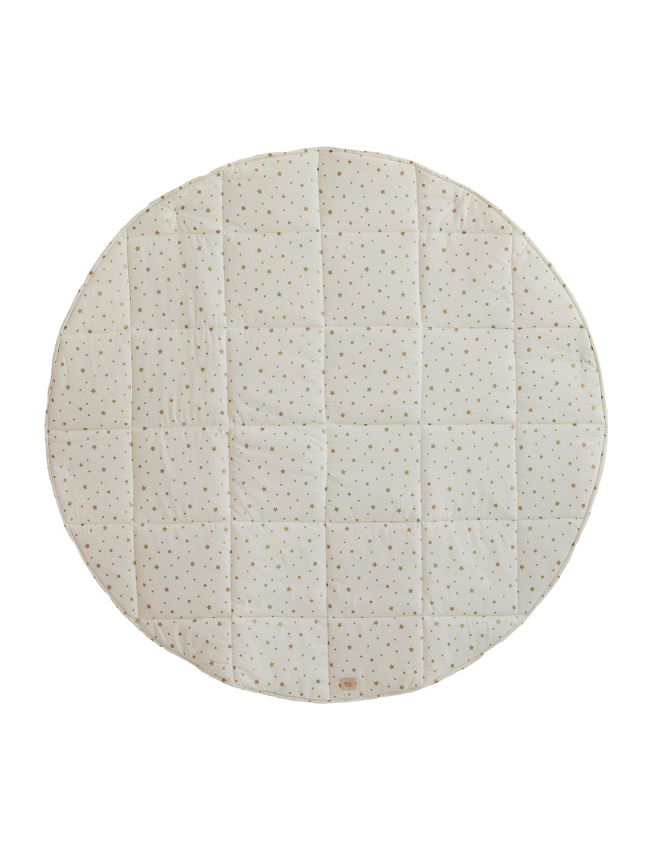 “Gold Stars” Round Cotton Mat