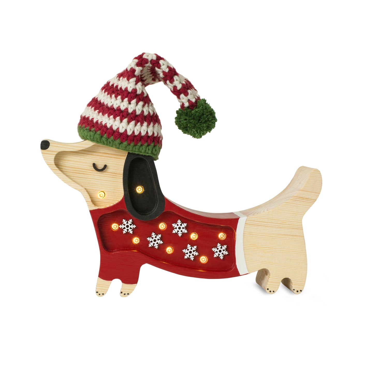 Little Lights Mini Holiday Puppy Lamp ~ Santa Helper