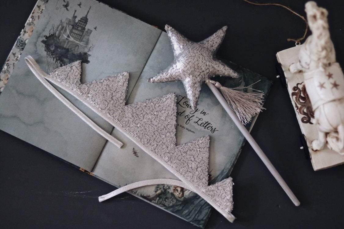 “Silver Sequins” Wand