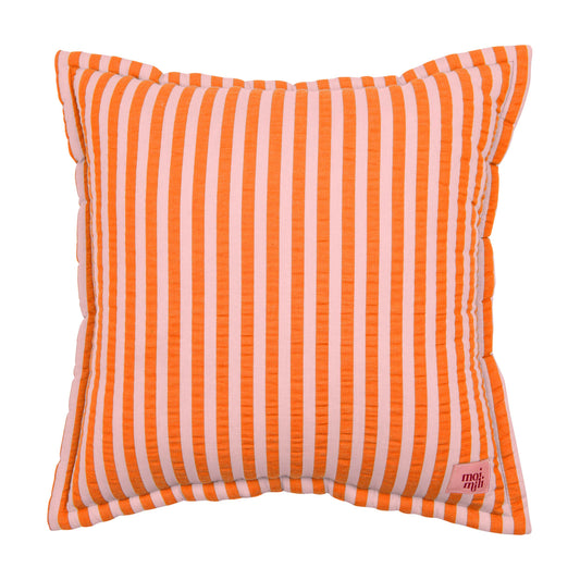 "Pink and Orange Stripes" Pillow