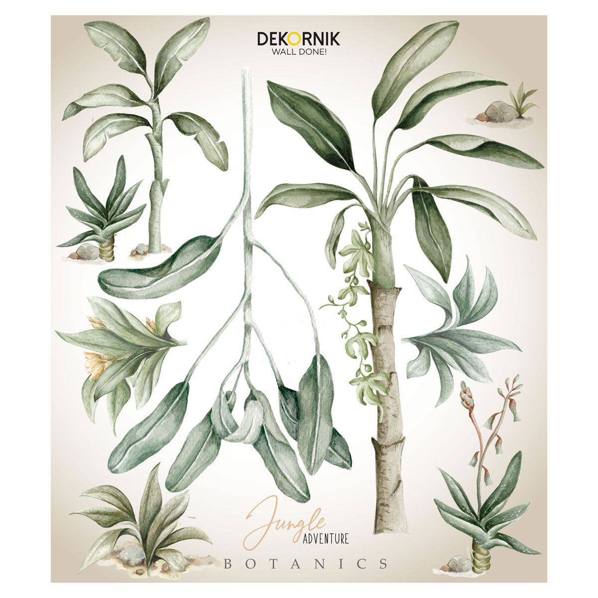 Dekornik Jungle Plants Wall Decal Set