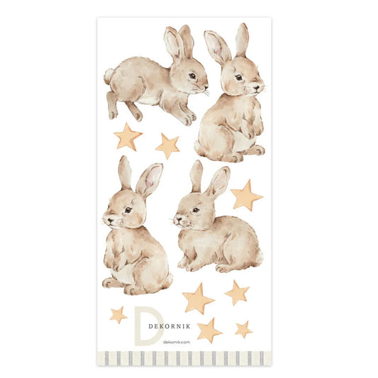 Bunnies Stars Wall Decal Set