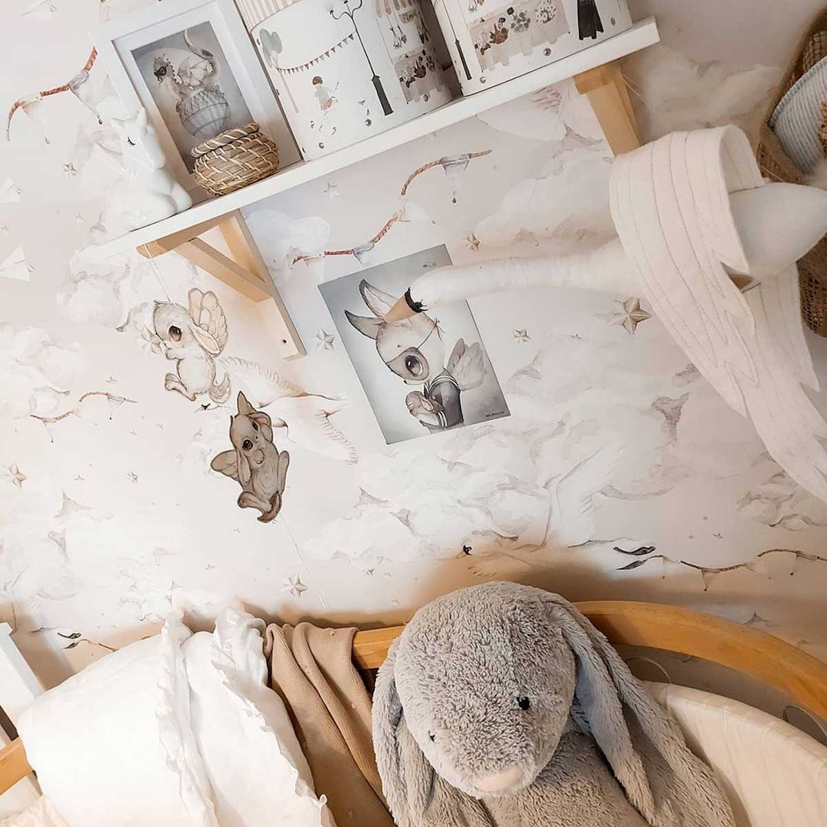 Dekornik Magic Swans Beige Wallpaper
