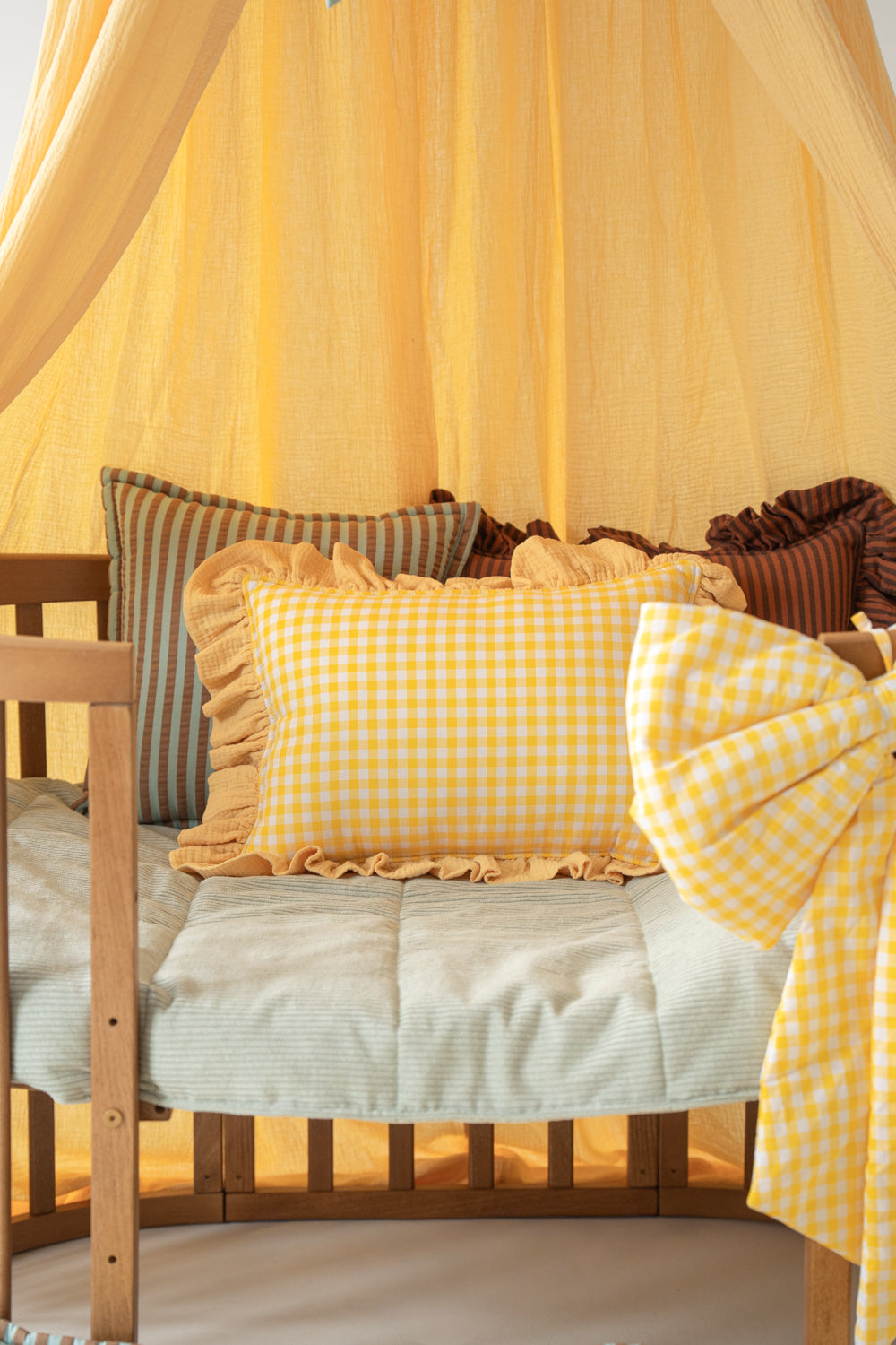 "Butter Check" Pillow with Frill