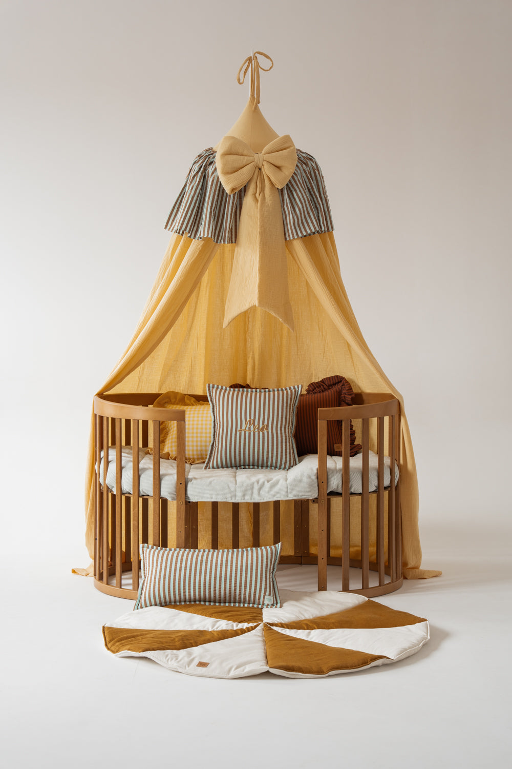 "Blue and Brown Stripes" Ruffle