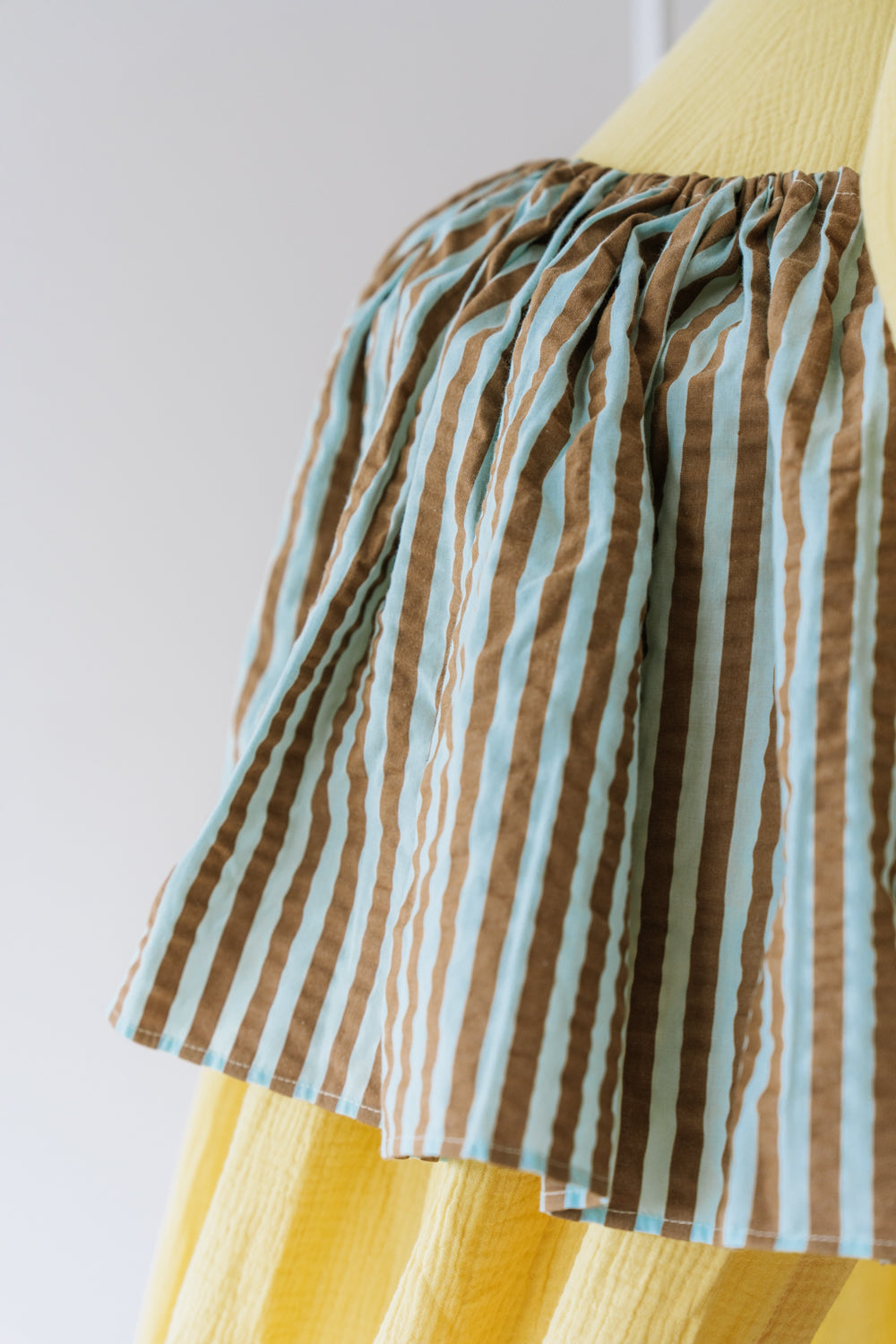 "Blue and Brown Stripes" Ruffle