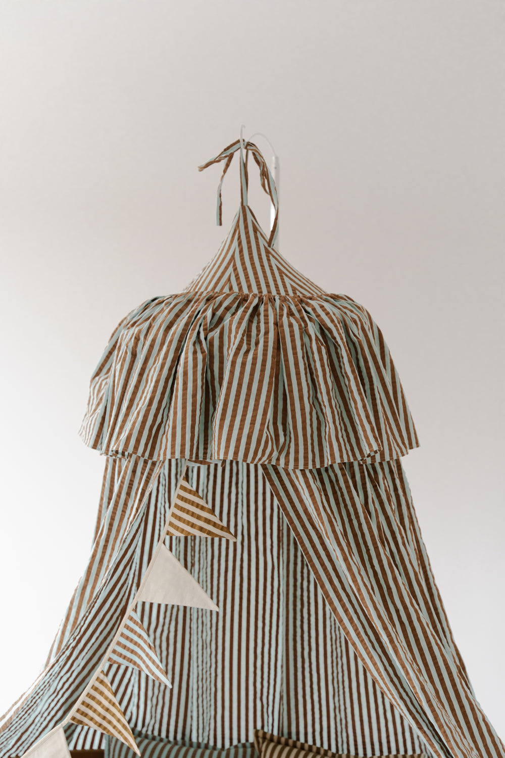 "Blue and Brown Stripes" Ruffle