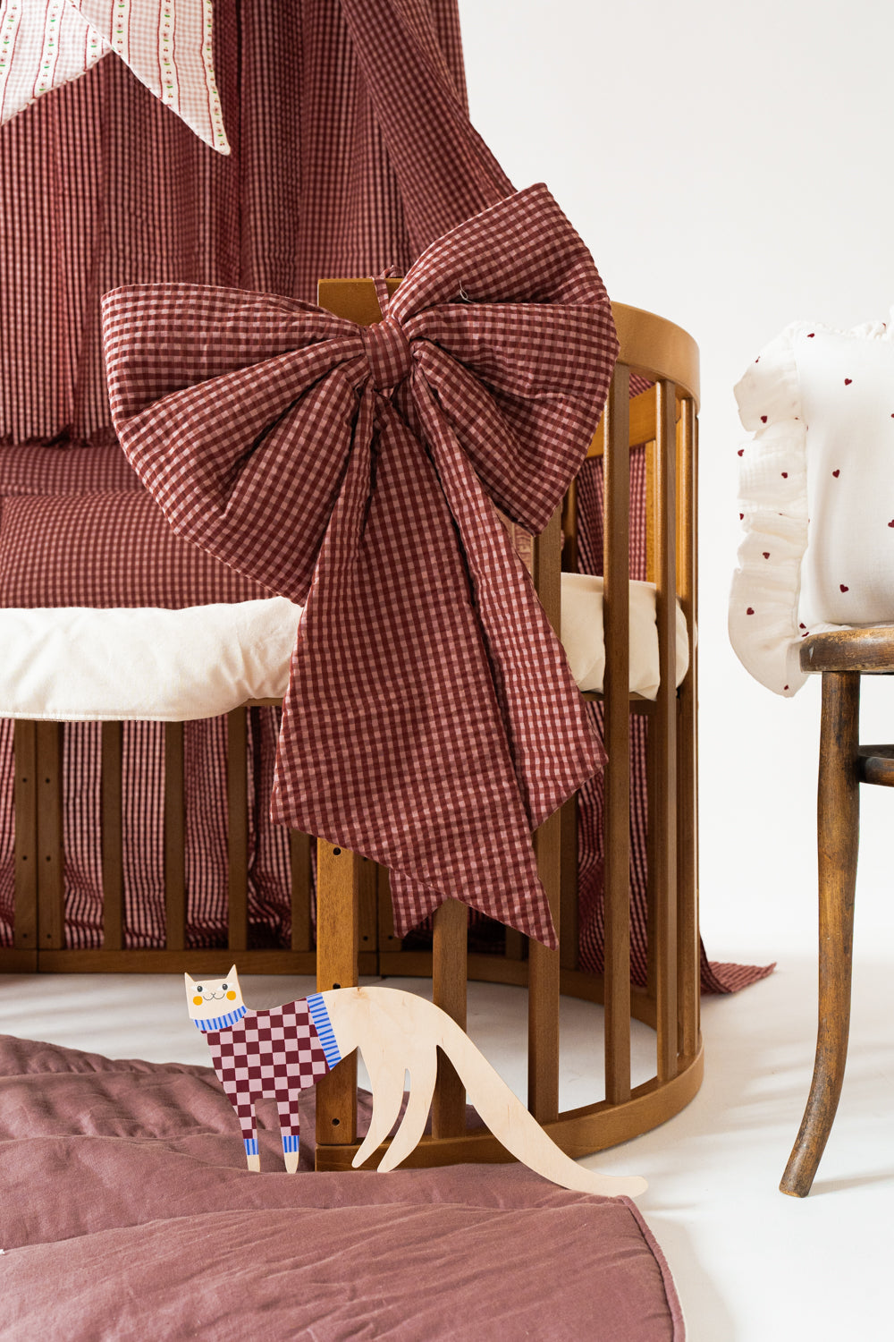 "Pink Check" Decorative Bow