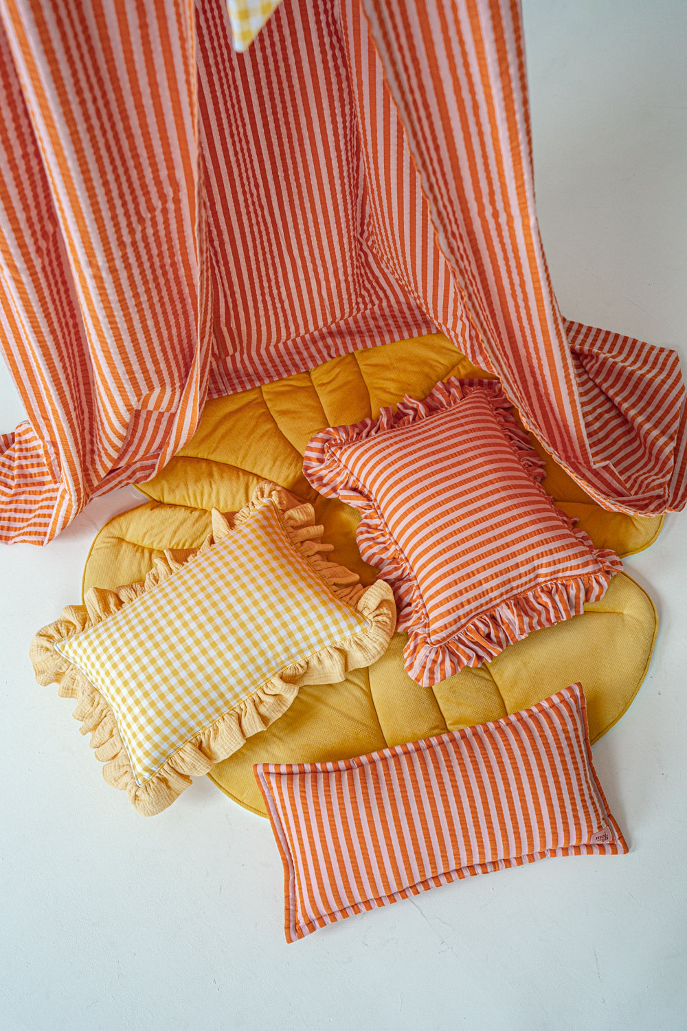 "Butter Check" Pillow with Frill