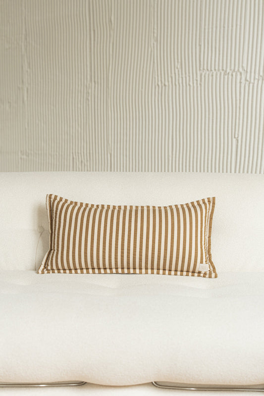 "Olive Stripes" Bolster Pillow