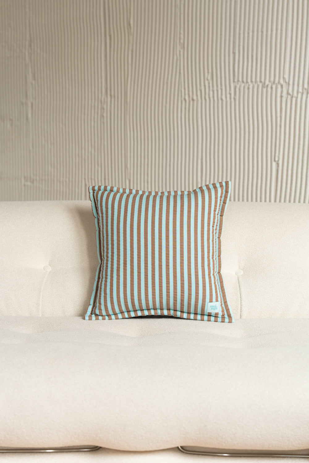 "Blue and Brown Stripes" Pillow