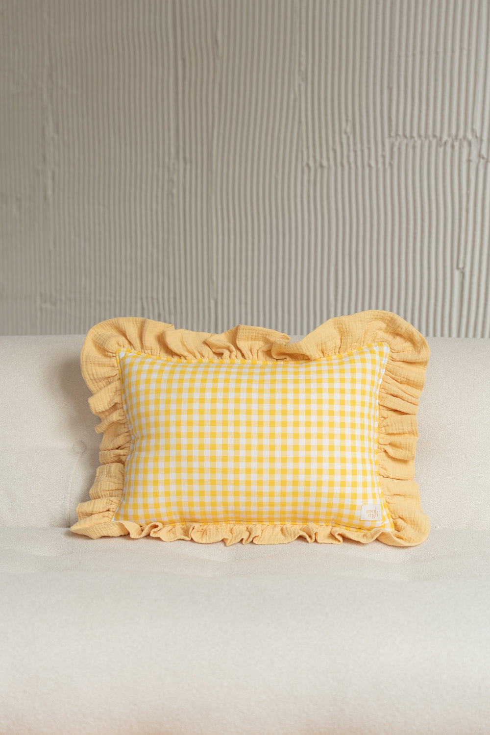 "Butter Check" Pillow with Frill