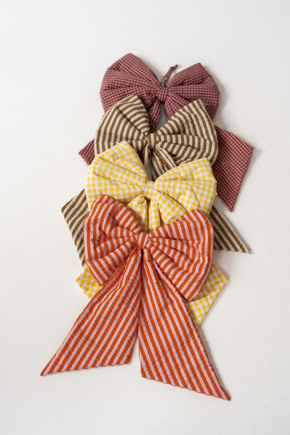 "Pink and Orange Stripes" Decorative Bow