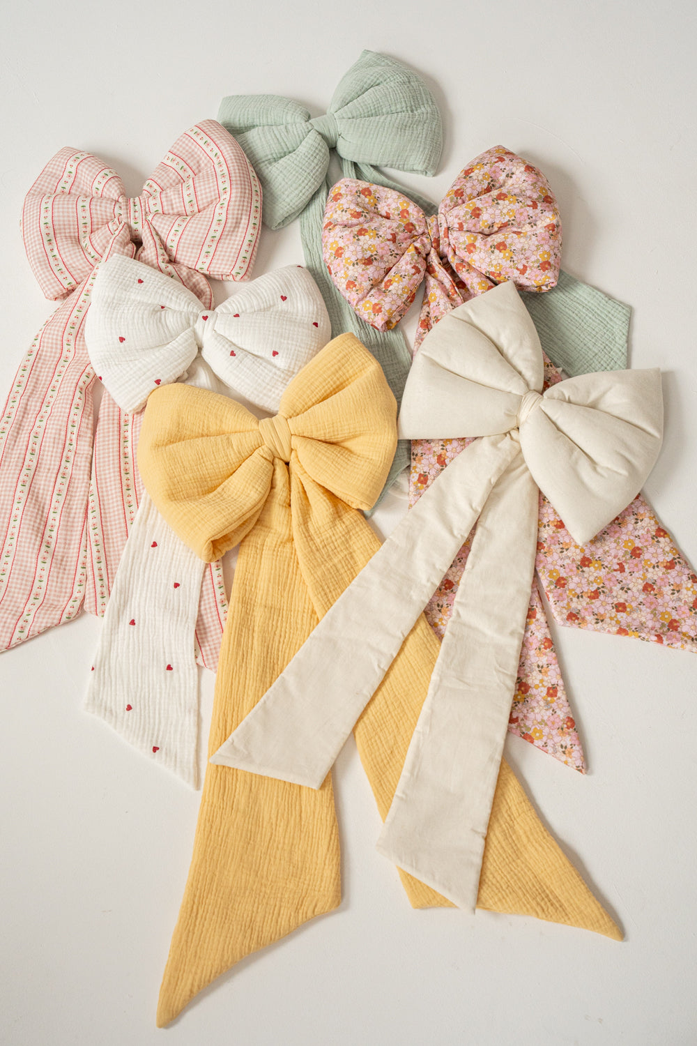 "Pink and Orange Stripes" Decorative Bow
