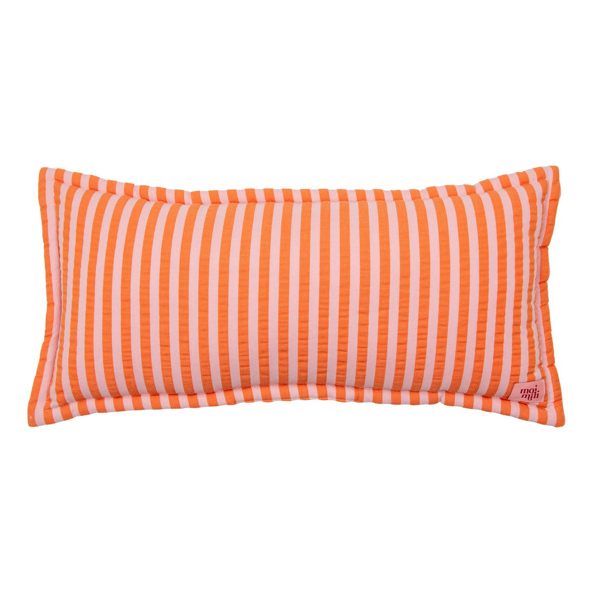 "Pink and Orange Stripes" Bolster Pillow