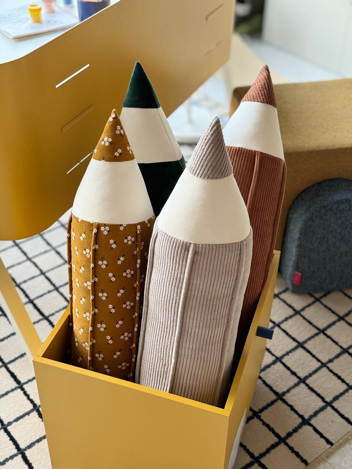 "Latte" Corduroy Crayon Pillow