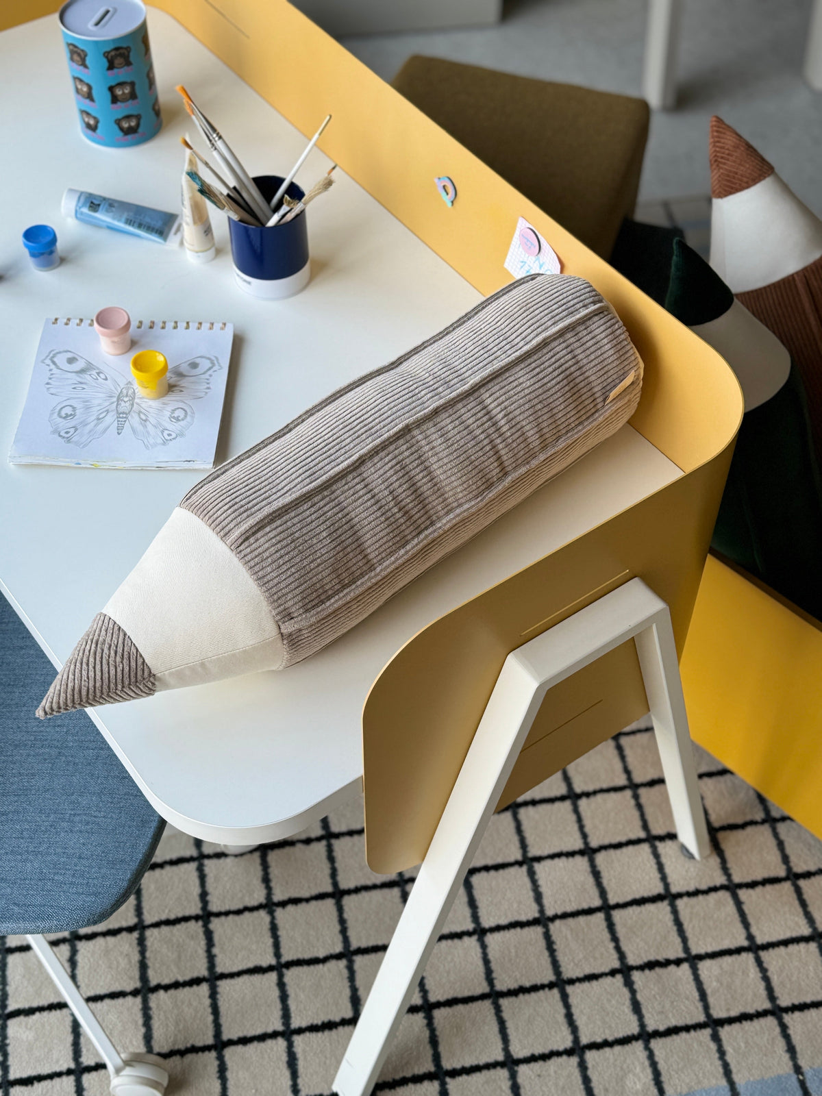 "Latte" Corduroy Crayon Pillow