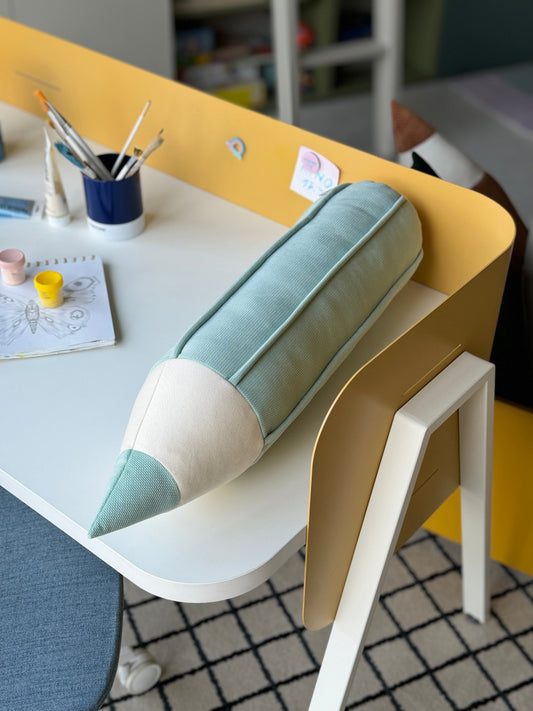 "Mint" Velvet Crayon Pillow