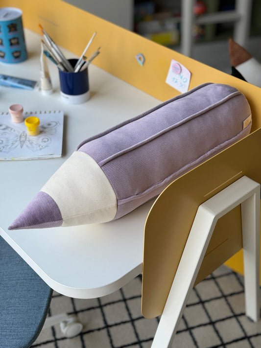 "Purple" Velvet Crayon Pillow